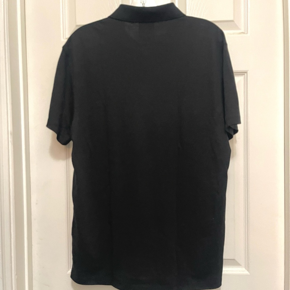 CALVIN KLEIN Classic Fit Black Cotton Shirt Sleeve Polo Shirt Men’s Sz M - NWT - Picture 3 of 6